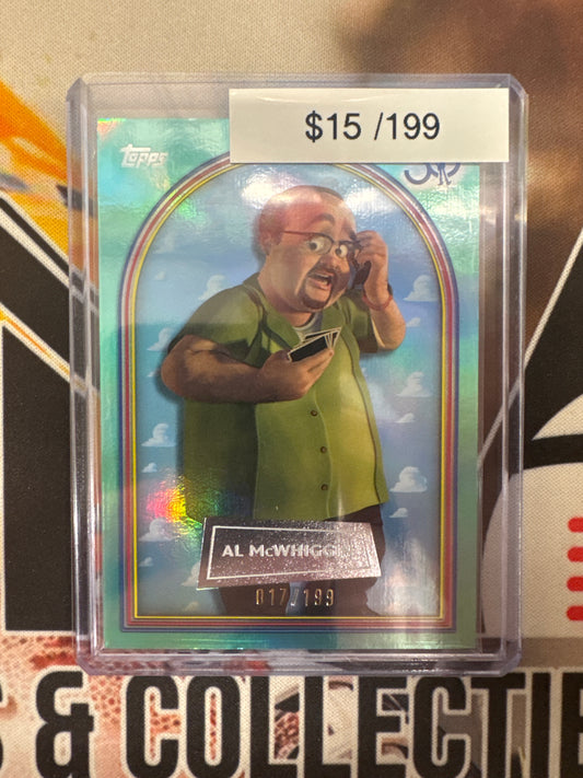 2026 Topps Toy Story 30th Anniversary Al McWhiggin Aqua Foil Refractor /199