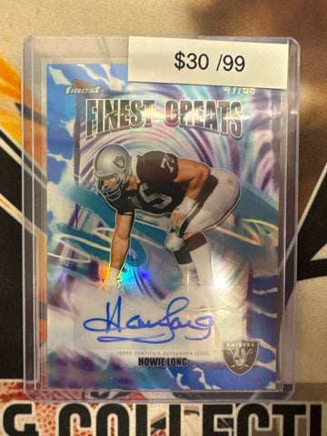 2025 Topps Finest NFL Howie Long Finest Greats Autograph Teal Refractor /99