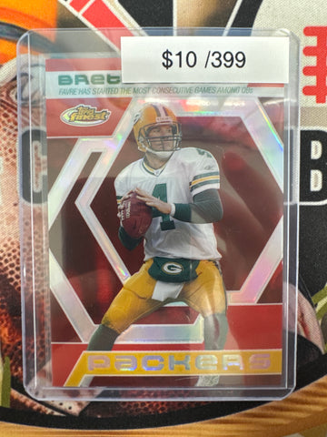 2006 Topps Finest NFL Brett Farve Farve Has Started The Most Consecutive Games Along QBs Red Refractor /399