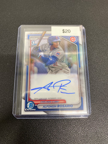 2024 MLB Bowman Chrome Alfonsin Rosario 1st Bowman Auto