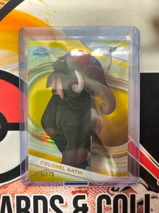 2025 Topps Chrome Disney Colonel Hathi Yellow Refractor /275