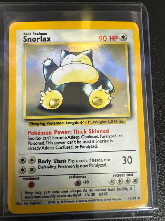 Pokémon Snorlax (Jungle) Holo 11/64 Error