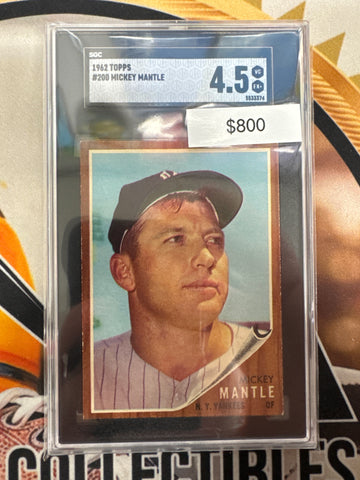 1962 Topps MLB Mickey Mantle SGC 4.5