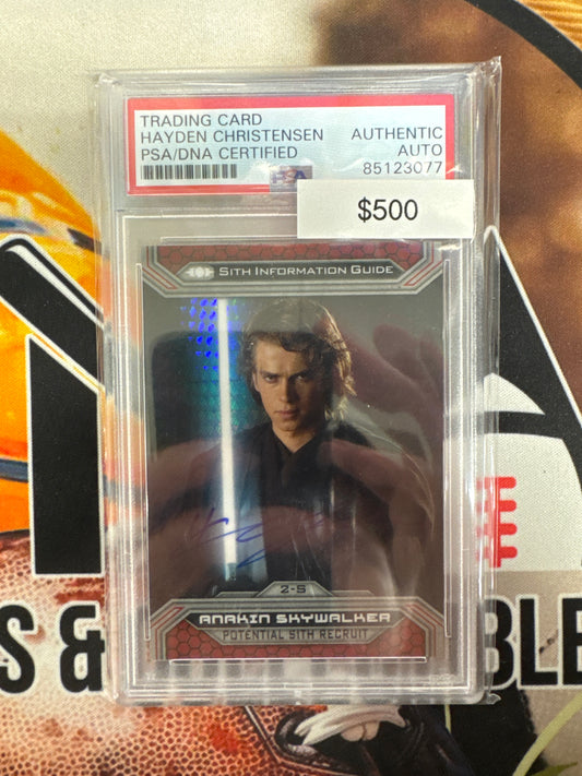 Topps Chrome Star Wars Anakin Skywalker Hayden Christensen PSA/DNA Certified Authentic Auto