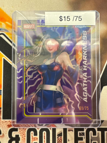 2026 Topps Chrome Marvel Agatha Harkness Storm’s Lightning Purple Refractor /75