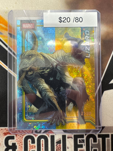 2026 Topps Chrome Marvel Lizard Dazzler’s Silver Rhythm Refractor /80
