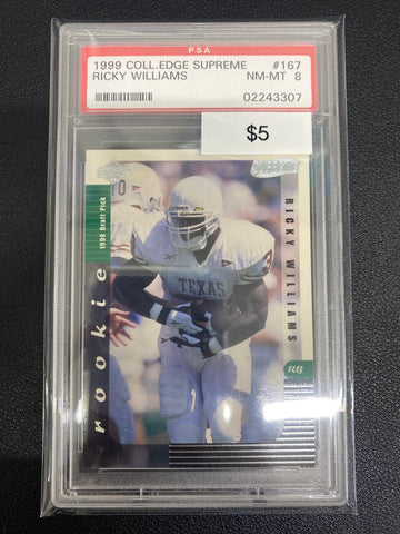 1999 Collector’s Edge Supreme Ricky Williams Rookie PSA 8