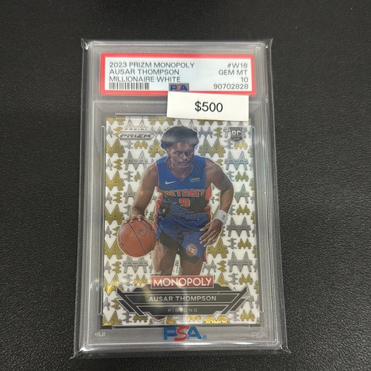 2023 Prizm Monopoly Ausar Thompson Millionaire White PSA 10