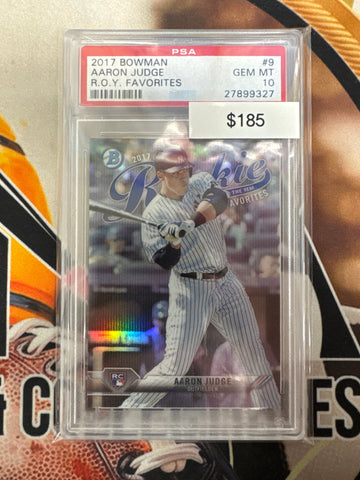2017 Bowman Baseball Aaron Judge Rookie Of The Year Favorites PSA 10
