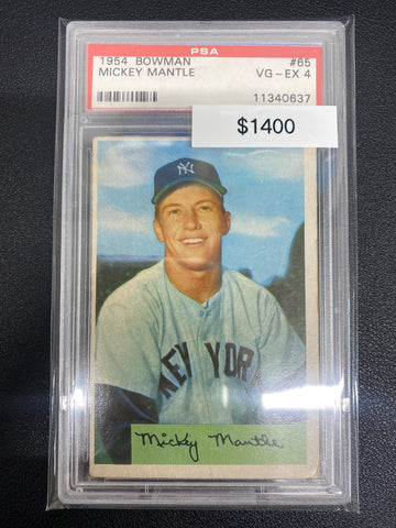 1954 Bowman Mickey Mantle PSA 4