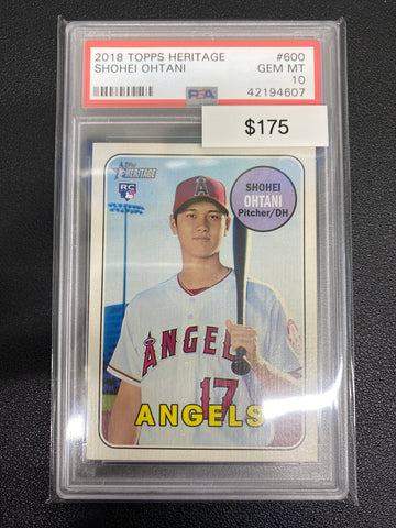 2018 Topps Heritage Shohei Ohtani Rookie PSA 10