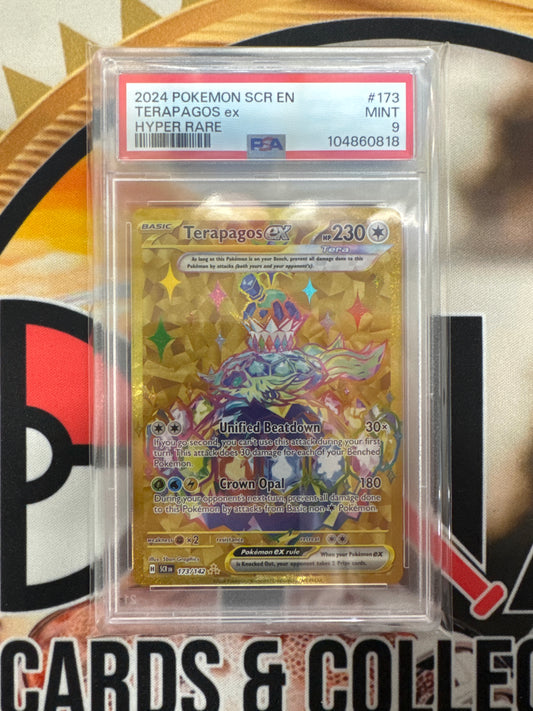 Pokémon Terapagos ex Hyper Rare Stellar Crown 173/142 PSA 9