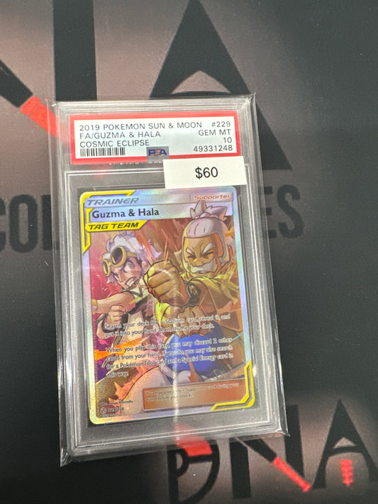 Pokemon Guzma & Hala 229/236 PSA 10