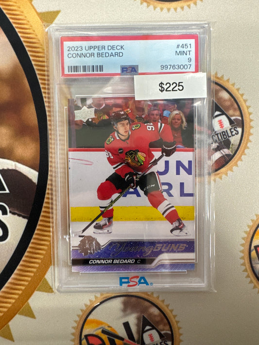 2023 Upper Deck NHL Connor Bedard Rookie Young Guns PSA 9