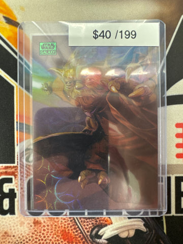 2026 Topps Chrome Star Wars Galaxy Grand Master Yoda Green Circle Refractor /199