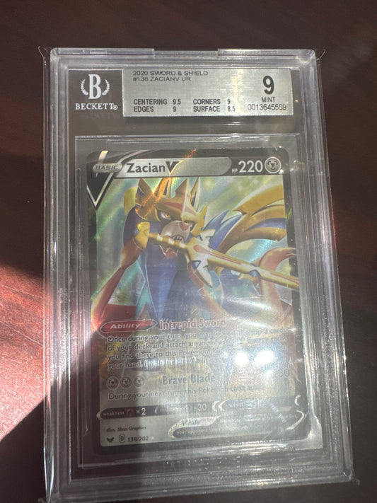 Pokemon Zacian V 138/202 BGS 9