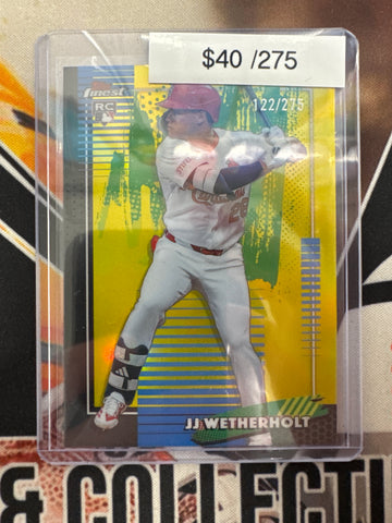 2026 Topps Finest MLB JJ Wetherholt Rookie Common Yellow Refractor /275
