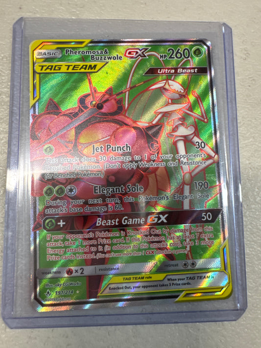 Pokemon Pheromosa & Buzzwole GX 191/214 Unbroken Bonds