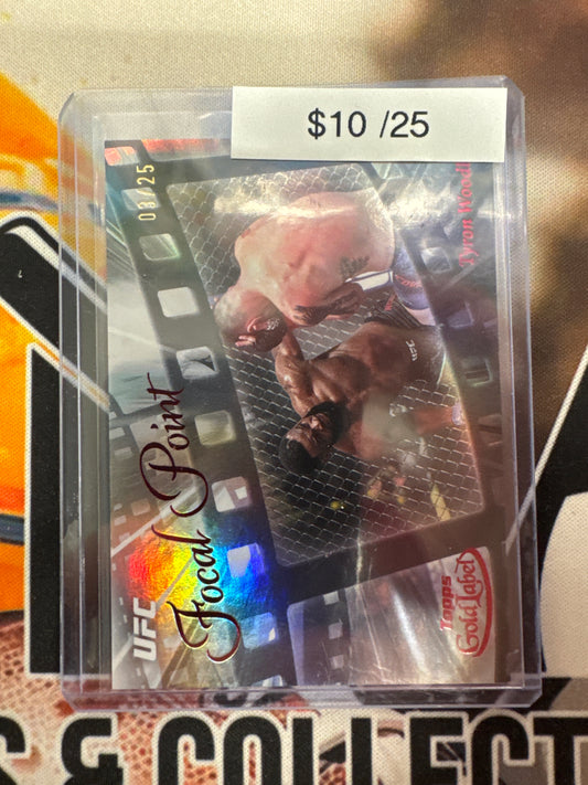 2024 Topps UFC Gold Label Tyron Woodley Focal Point Red Refractor /25