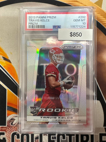 2013 Panini Prizm NFL Travis Kelce Rookie Silver Prizm PSA 10