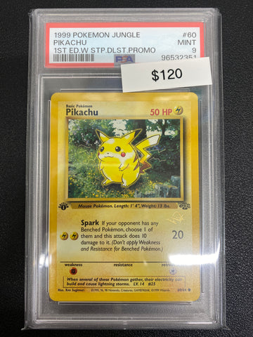 Pokémon 1st Edition Jungle Pikachu W Stamped Promo PSA 9