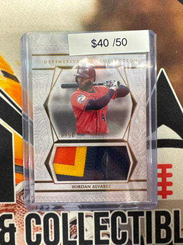 2025 Topps Definitive Collection MLB Yordan Alvarez Jumbo Patch Relic /50