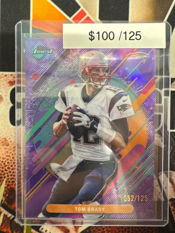2025 Topps Finest NFL Tom Brady Rare Purple Refractor /125