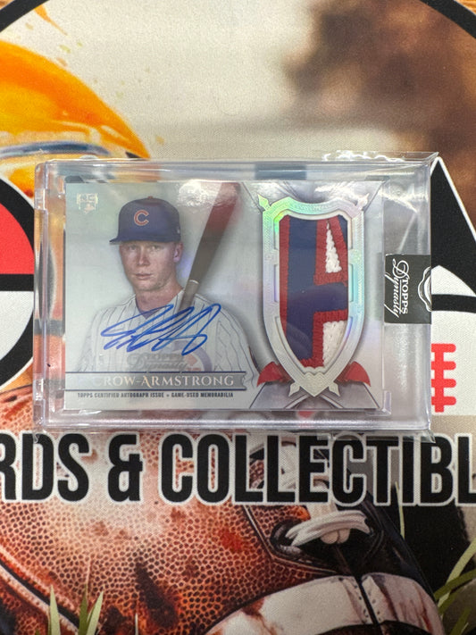 2024 Topps Dynasty MLB Pete Crow-Armstrong Rookie Dynastic Decoration Patch Autograph /5