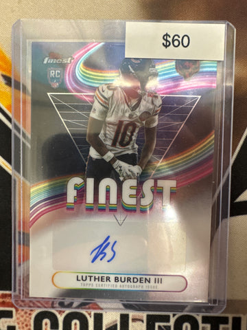 2025 Topps Finest NFL Luther Burden III Rookie Finest Autograph