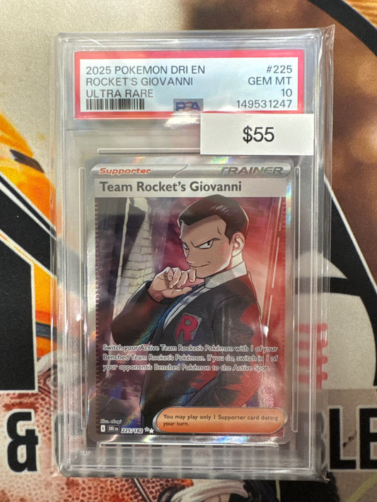 Pokemon Team Rocket’s Giovanni 225/182 Destined Rivals PSA 10