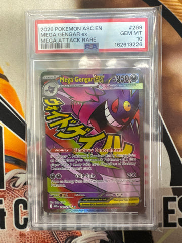 Pokemon Mega Gengar ex 269/217 Ascended Heroes PSA 10