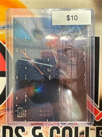 Topps Chrome Star Wars Galaxy “You Are Beaten” Duel On Cloud City Refractor