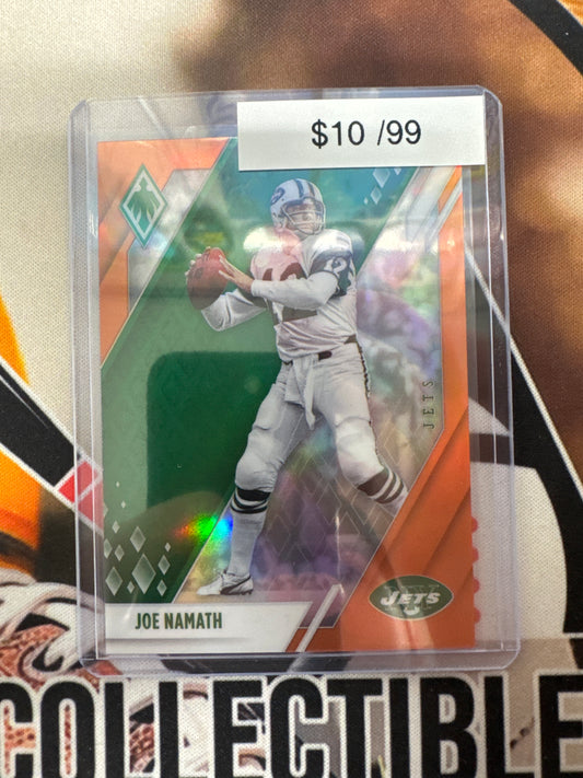 2021 Panini Phoenix NFL Joe Namath Orange Prizm /99