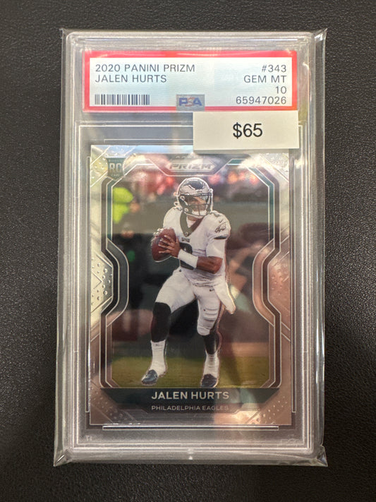 2020 Panini Prizm Jalen Hurts Rookie PSA 10