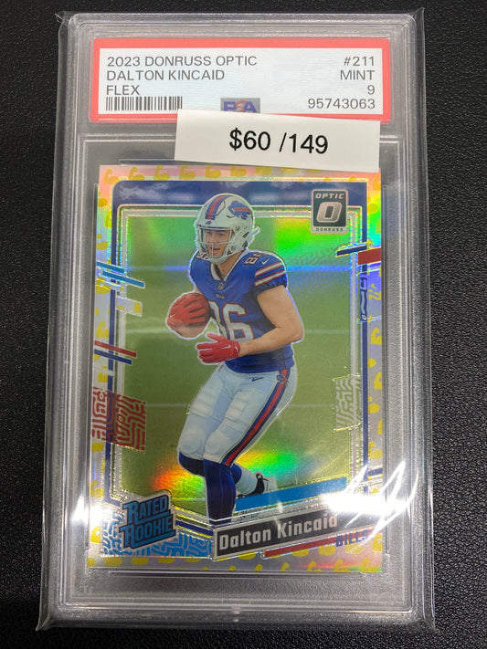 2023 Optic Dalton Kincaid Rated Rookie Flex /149 PSA 9