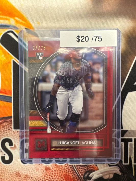 2025 Topps Museum Collection MLB Luisangel Acuna Rookie Red Refractor /75