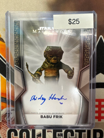 2025 Topps Star Wars Masterwork Shirley Henderson As Babu Frik Autograph