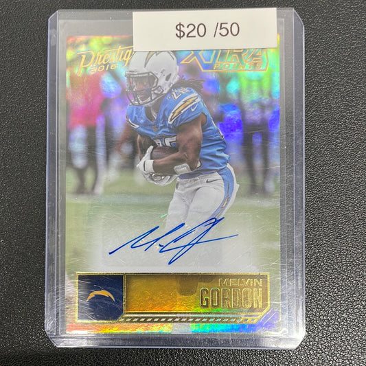 2016 Prestige Football Melvin Gordon XTRA Points Auto /50