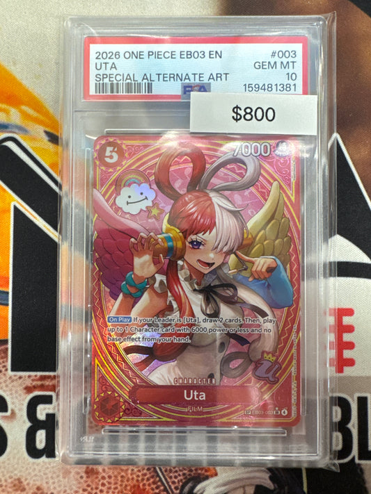 2026 One Piece EB03-003 Uta Special Alternate Art PSA 10