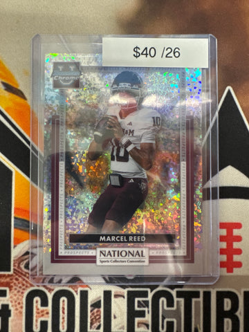 2026 Topps Bowman Chrome U X The National Marcel Reed National Refractor /26