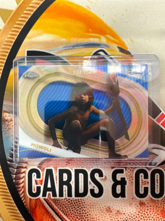 2025 Topps Chrome Disney Mowgli Blue Refractor /150