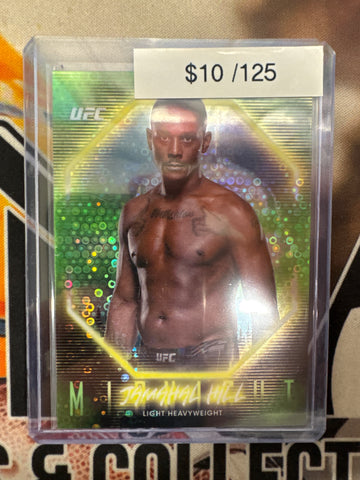 2025 Topps Midnight UFC Jamahal Hill Green Disco Refractor /125