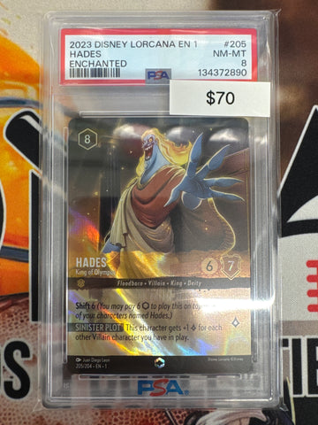 Disney Lorcana Hades King Of Olympus Enchanted The First Chapter PSA 8