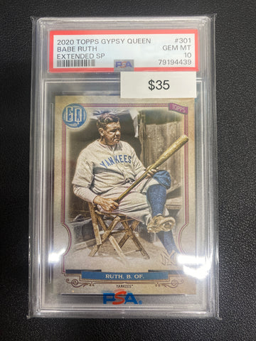 2020 Topps Gypsy Queen Babe Ruth Extended SP PSA 10