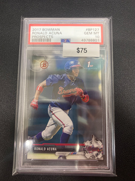 2017 Bowman Ronald Acuna Jr Prospects 1st Bowman PSA 10