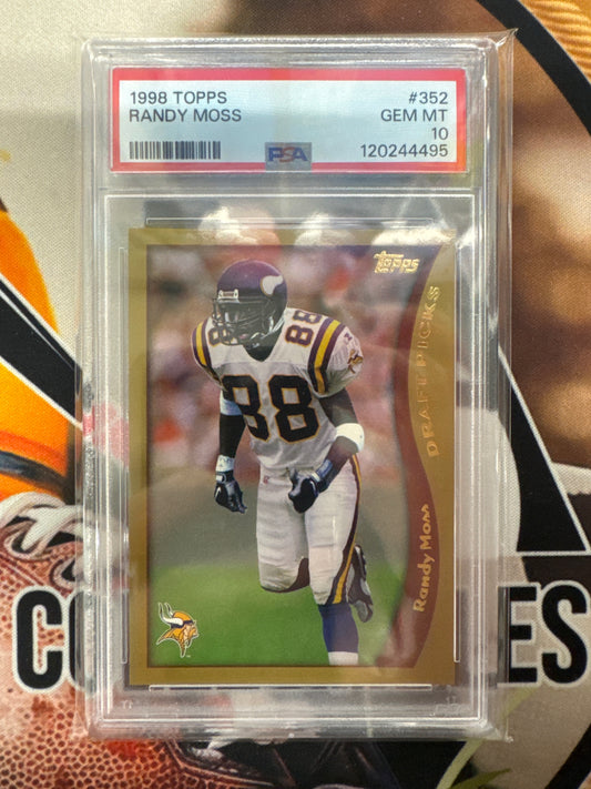 1998 Topps NFL Randy Moss Draft Picks PSA 10
