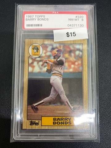 1987 Topps Barry Bonds PSA 8