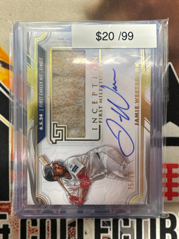 2025 Topps Inception MLB Jamie Westbrook Rookie First Milestones Patch Autograph /99