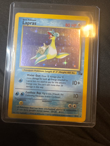 Pokémon Fossil Set Lapras Holo 10/62