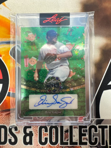 2025 Leaf Metal Winter Wonderland Eric Gagne Autograph Green /5